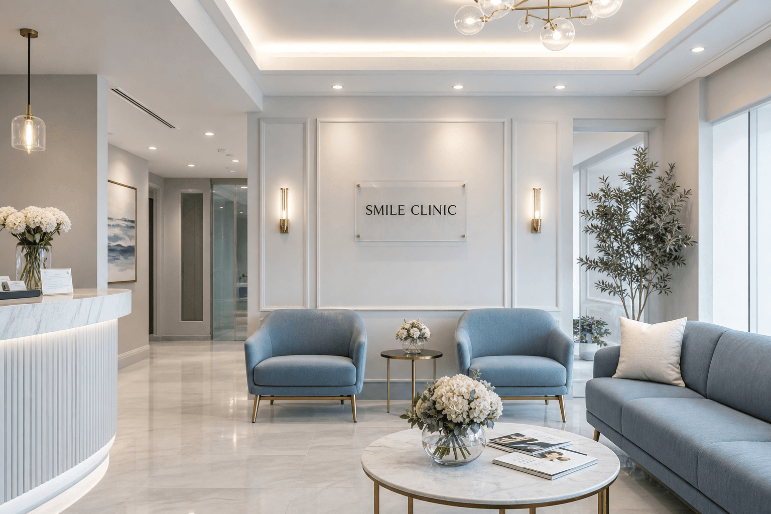 Зона ожидания SMILE CLINIC